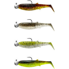 Savage Gear Cannibal Shad 10cm 9gr+10gr #3/0 Clearwater Mix 4+4PCS - Op voorraad