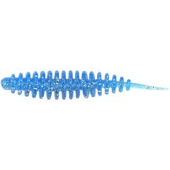 Trout Master Worm 65mm 8 Stuks Blue Glitter - Op voorraad