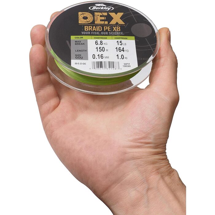 Berkley DEX Braid x8 Chartreuse 150m 0.08mm