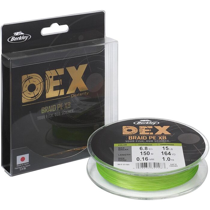 Berkley DEX Braid x8 Chartreuse 150m 0.08mm