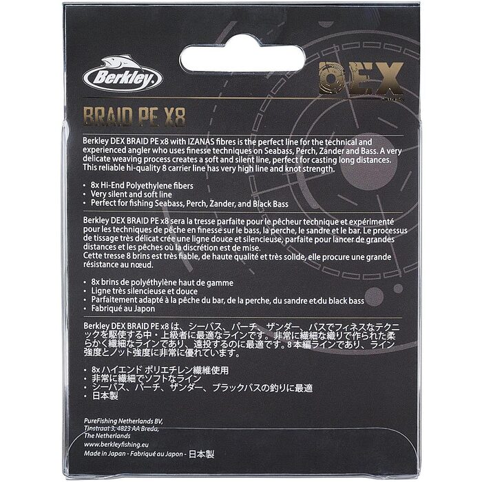 Berkley DEX Braid x8 Chartreuse 300m 0.06mm