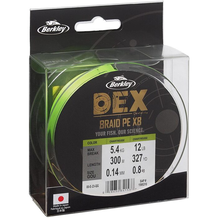 Berkley DEX Braid x8 Chartreuse 300m 0.06mm