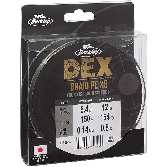 Berkley DEX Braid x8 Moss Green 150m 0.06mm