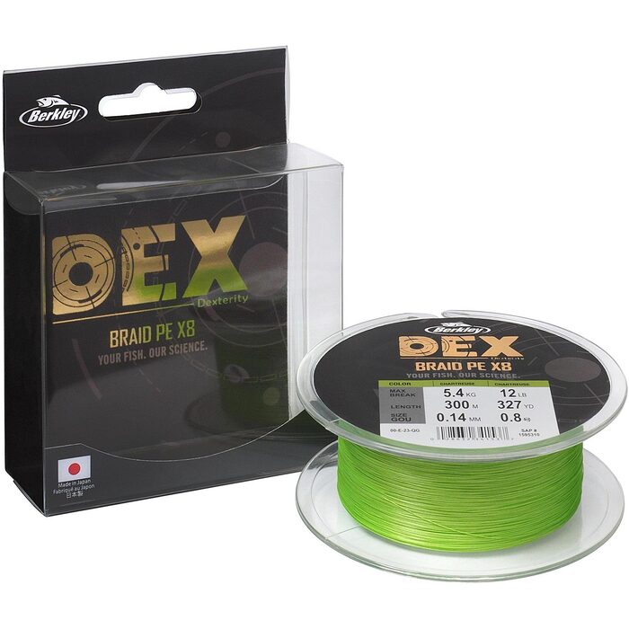 Berkley DEX Braid x8 Chartreuse 300m 0.08mm