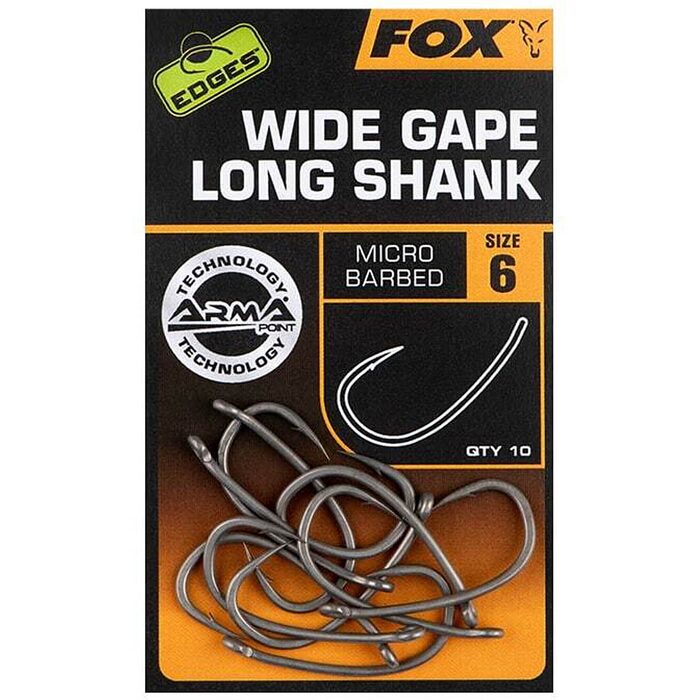 Fox Edges Armapoint Wide Gape Long Shank Hooks H4