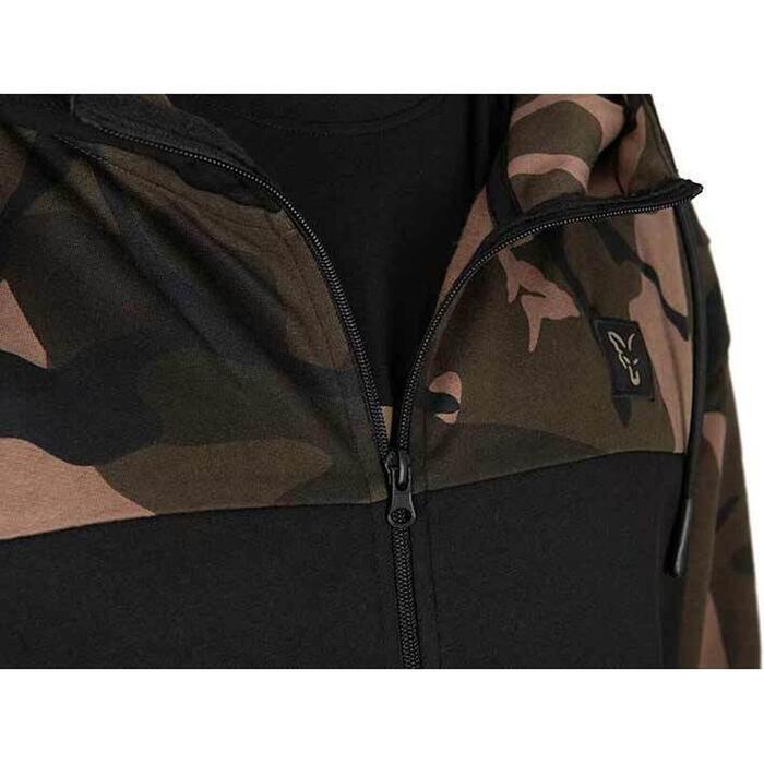 Fox LW BLack / Camo Split Zip Hoody L