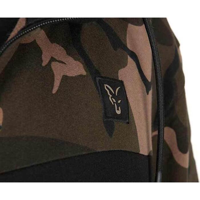 Fox LW BLack / Camo Split Zip Hoody L