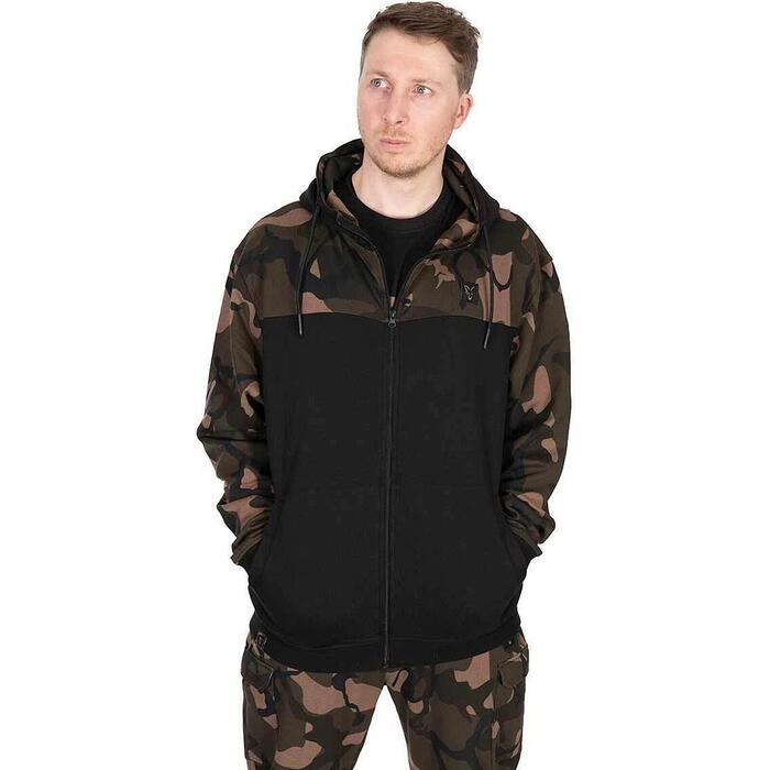 Fox LW BLack / Camo Split Zip Hoody L