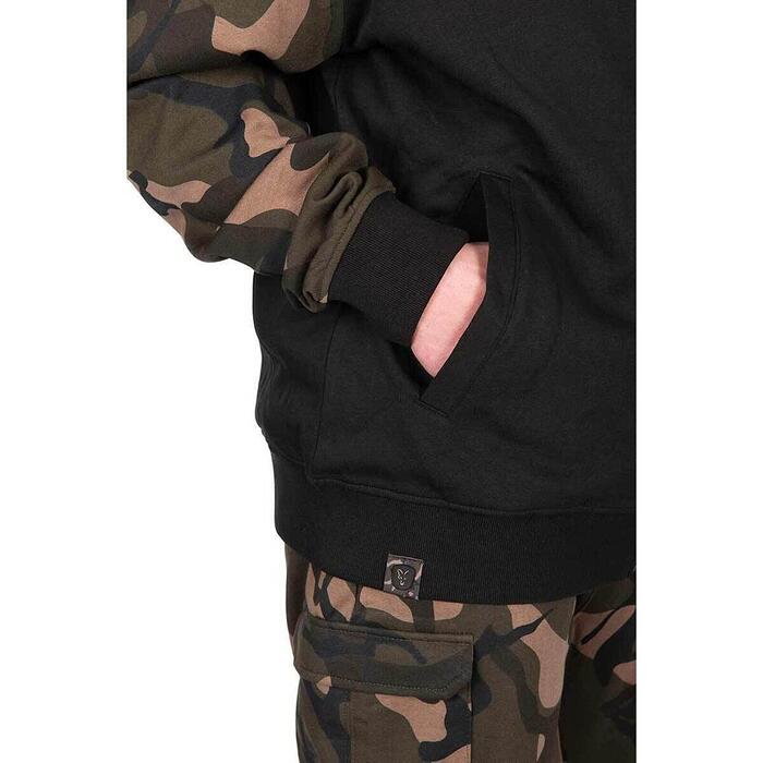 Fox LW BLack / Camo Split Zip Hoody L