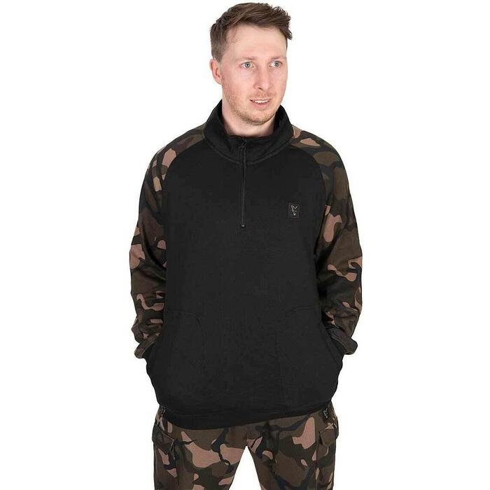 Fox LW Black / Camo qtr zip L