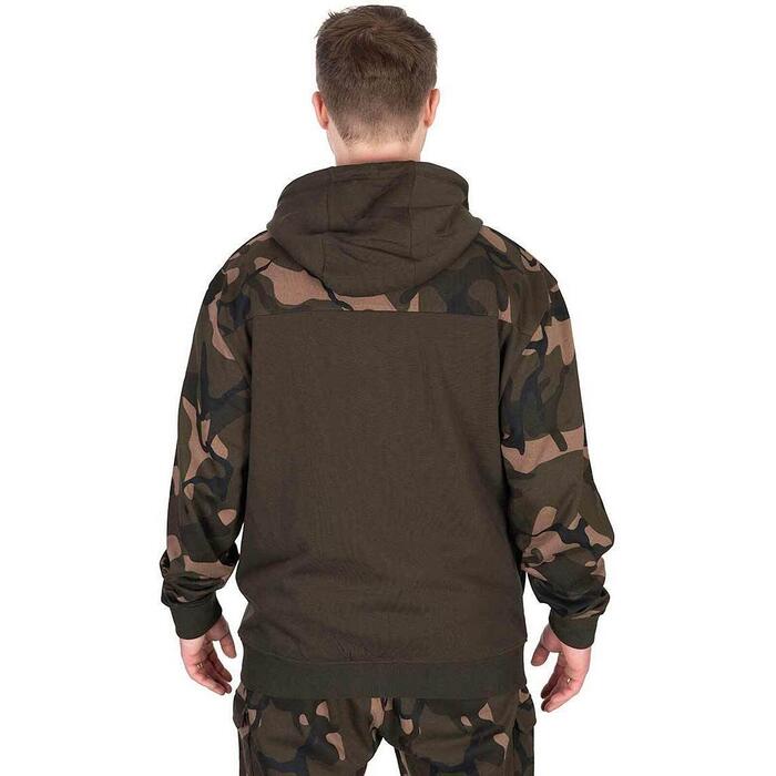 Fox LW Khaki / Camo Split Zip Hoody L