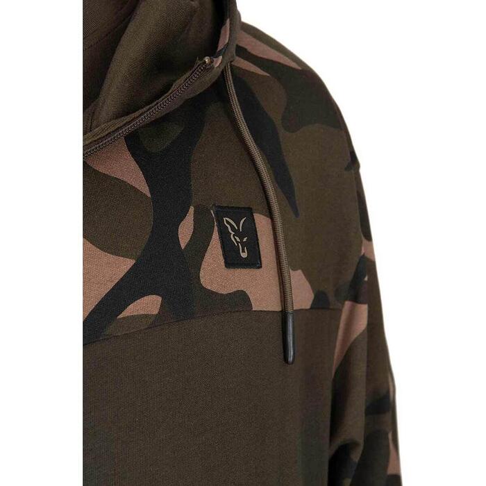 Fox LW Khaki / Camo Split Zip Hoody L