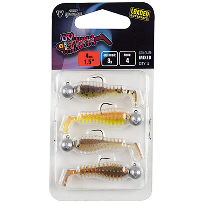 Fox Rage Micro Spikey Fry Mixed UV Colour Pack #1 Loaded 4cm 3gr