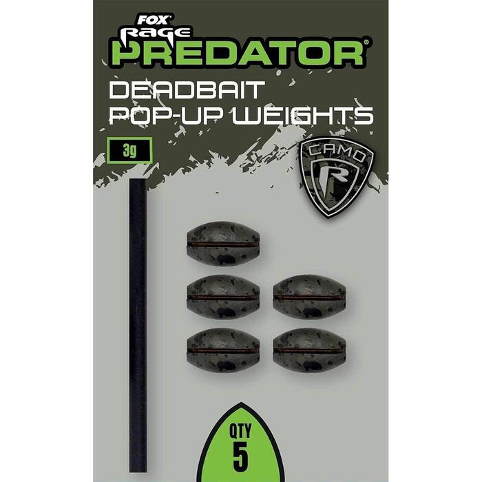 Fox Rage Predator Camo Deadbait Pop-Up Weights 5g