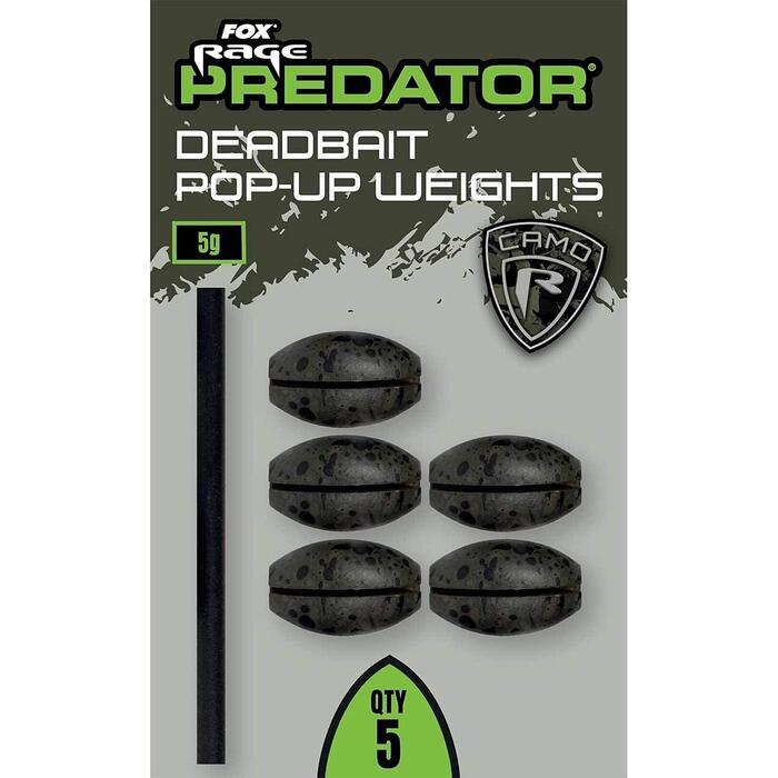 Fox Rage Predator Camo Deadbait Pop-Up Weights 5g