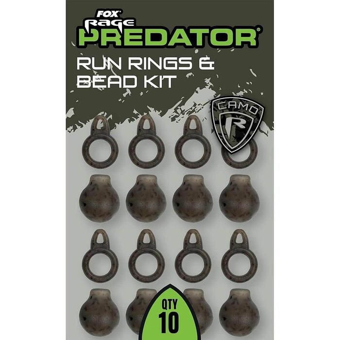 Fox Rage Predator Camo Run Rings & Bead Kit 10pcs