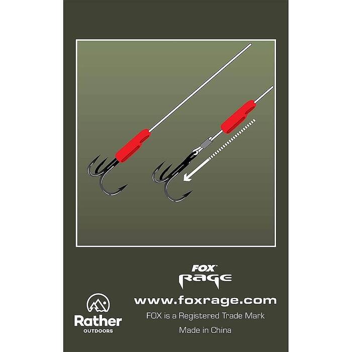 Fox Rage Predator Red Treble Hook Sleeves M 10pcs