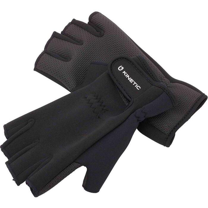 Kinetic Neoprene Half Finger Glove XL Black