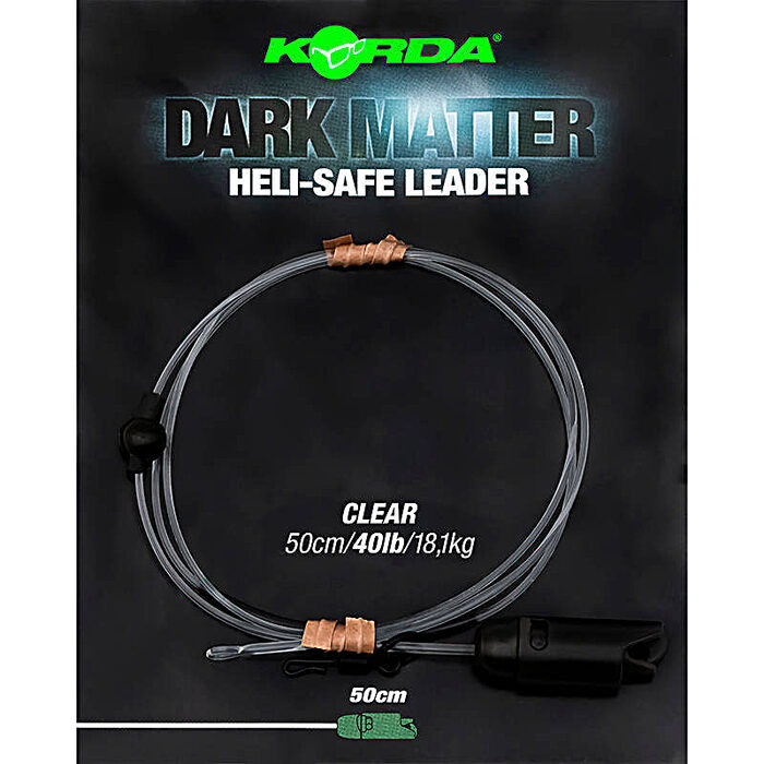 Korda Dark Matter Leader Heli Safe 40lb 50cm Clear