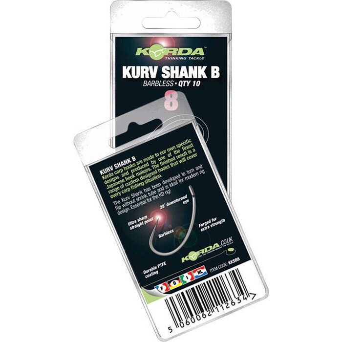 Korda Kurv Shank Barbless Size 4