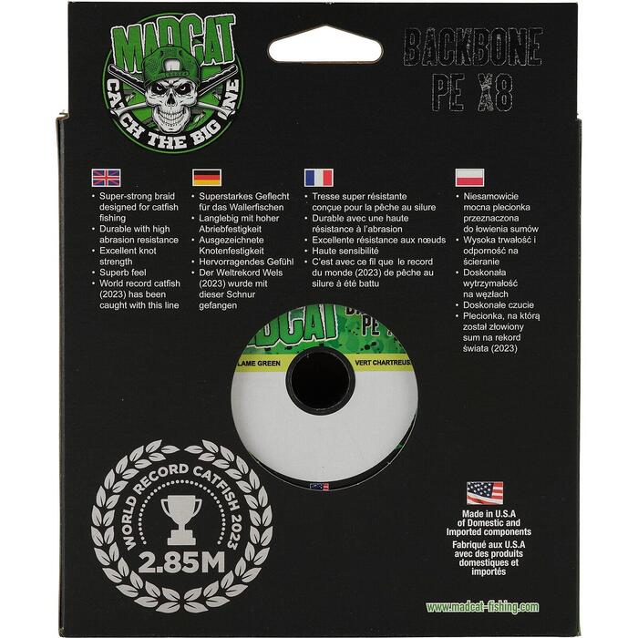 Madcat Backbone 300m 0.45mm 47.7kg Chartreuse