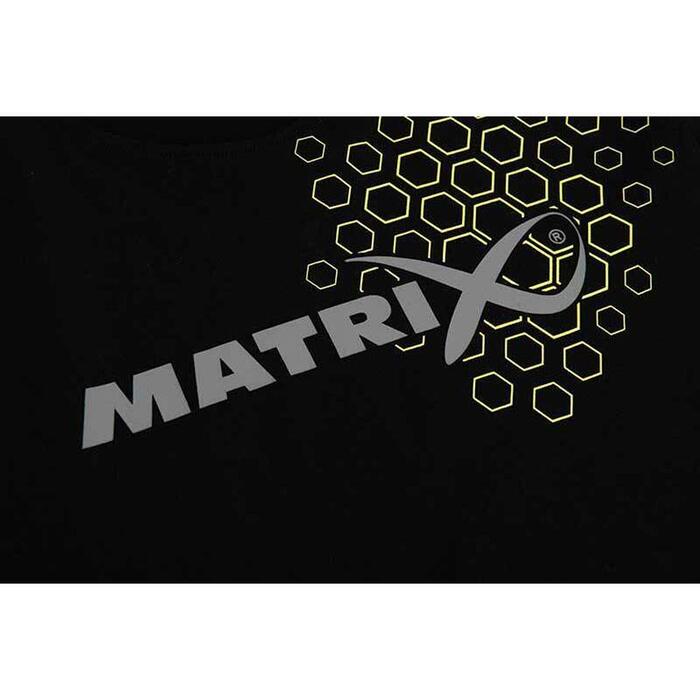 Matrix Hex Print T-Shirt Black - L