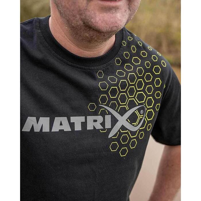 Matrix Hex Print T-Shirt Black - L