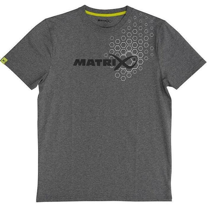 Matrix Hex Print T-Shirt Grey - L