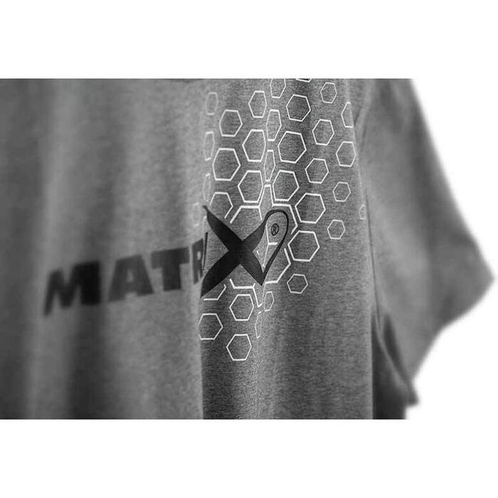 Matrix Hex Print T-Shirt Grey - L