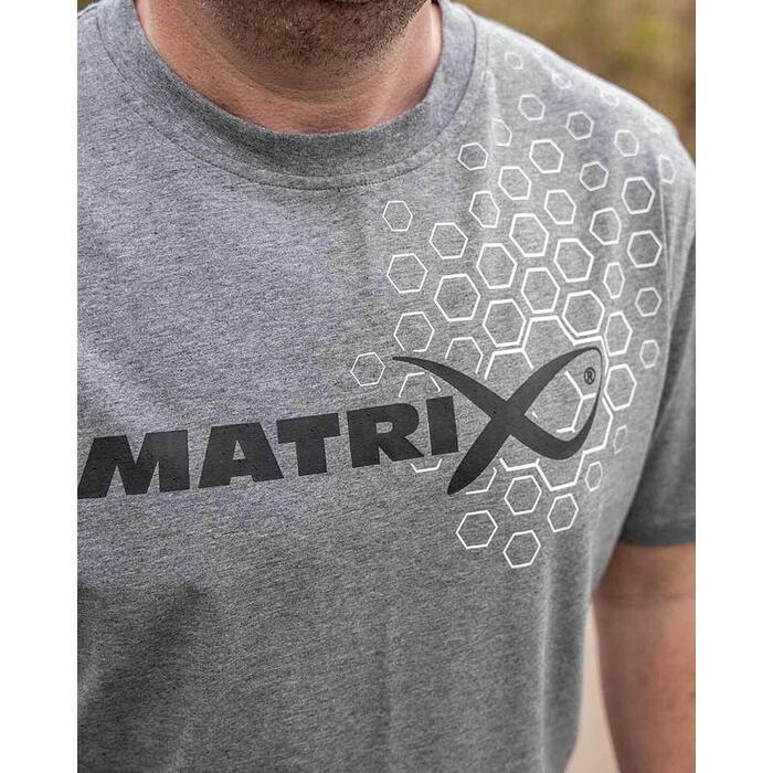 Matrix Hex Print T-Shirt Grey - L