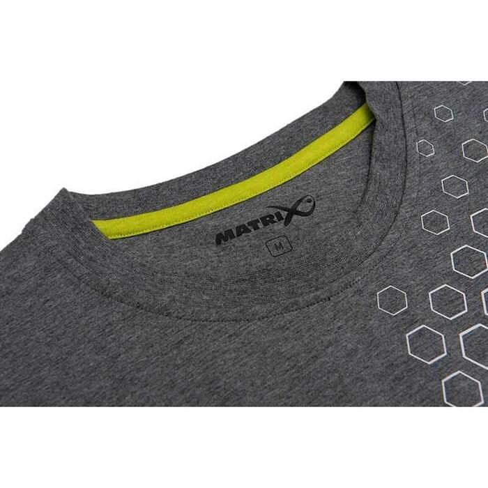 Matrix Hex Print T-Shirt Grey - XXL