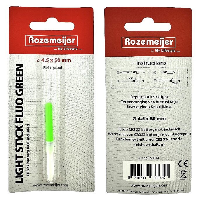 Rozemeijer Light Stick Fluo Green size 4.5x50mm 1pcs (ex. CR322 battery)