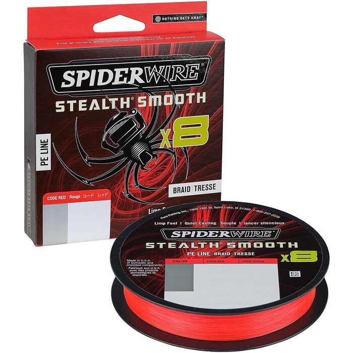 Spiderwire Stealth Smooth 8 Red 150m 0.11mm