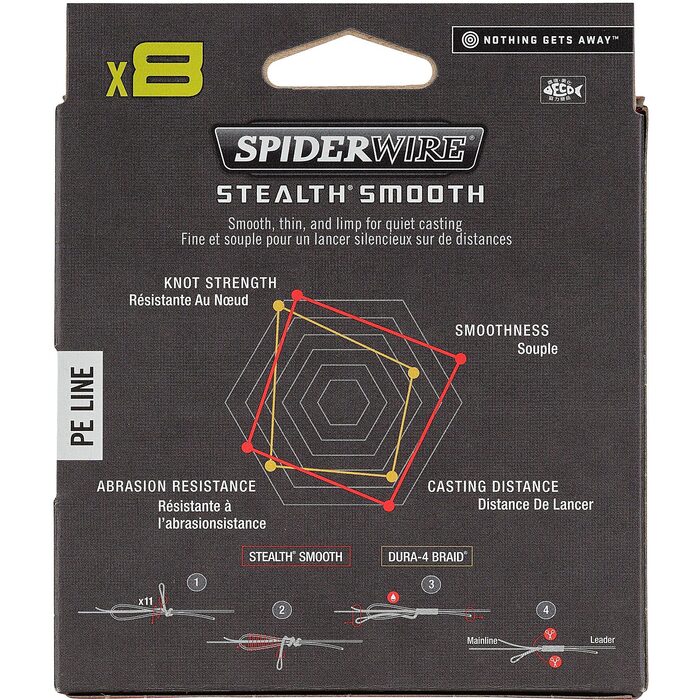 Spiderwire Stealth Smooth 8 Red 150m 0.11mm