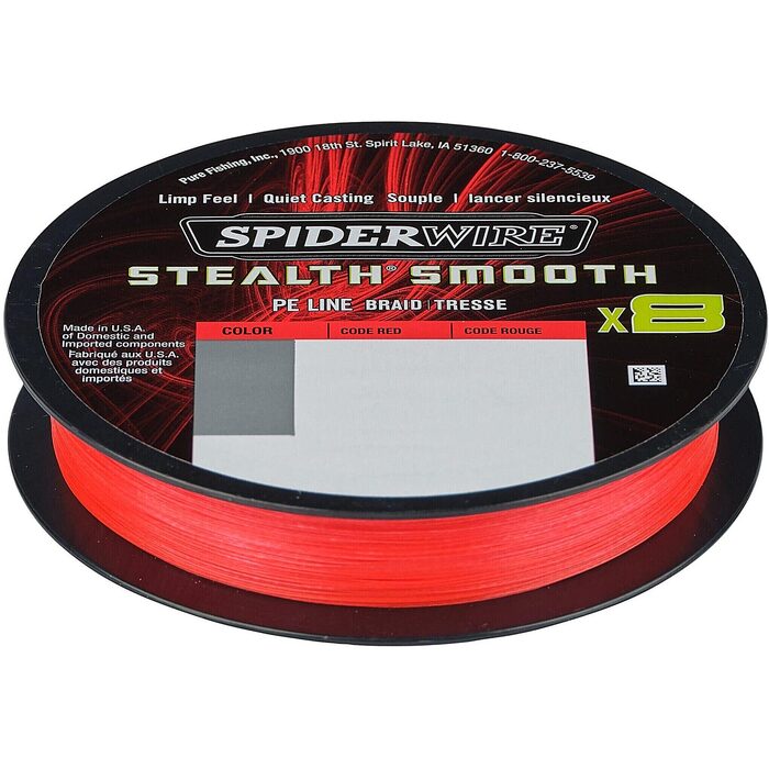 Spiderwire Stealth Smooth 8 Red 150m 0.15mm