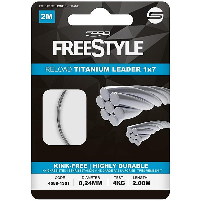 Spro Freestyle Reload Titanium Leader 0.24mm 2m