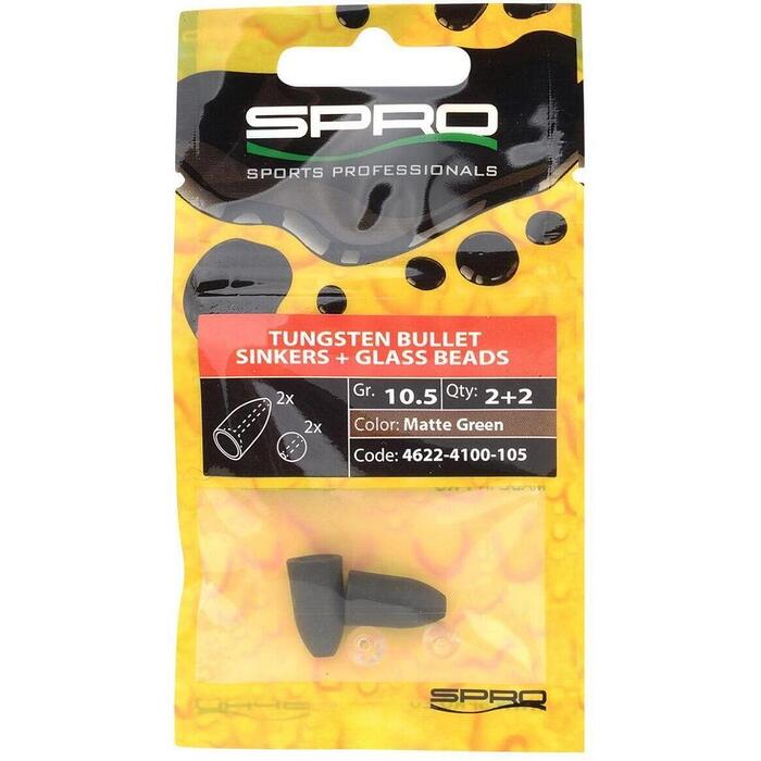 Spro Tungsten Bullet Sinkers 14gr Matte Green 2st