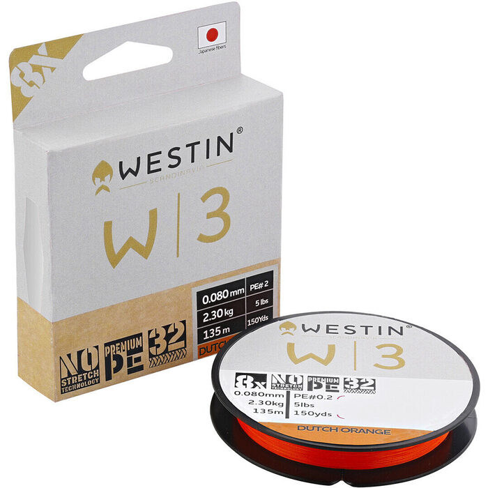 Westin W3 8 Braid Dutch Orange 135m 0.08mm